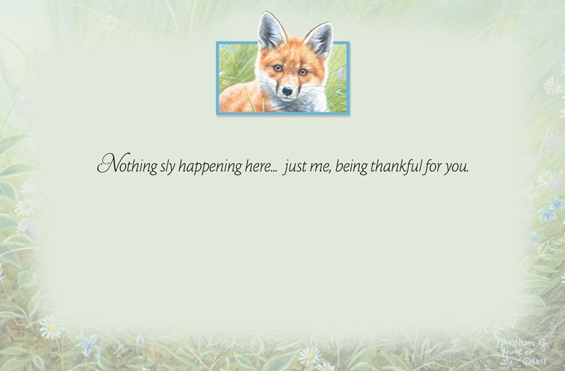 Fox Thank You Card