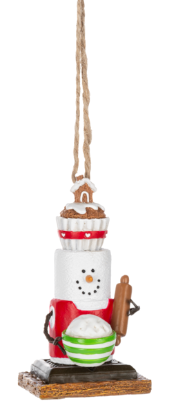 S'more Rolling Pin Baking Ornament 2024