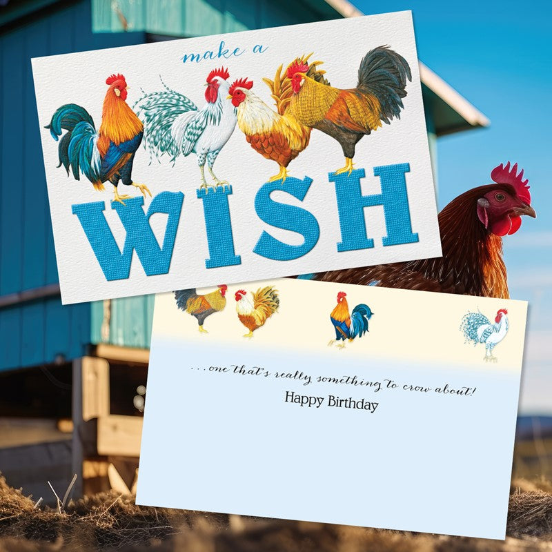 Rooster Birthday Card