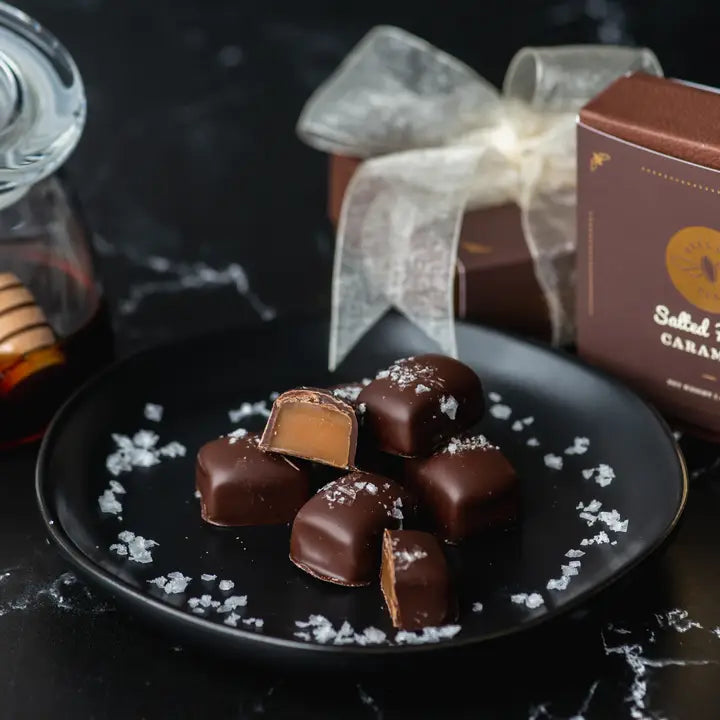 Salted Honey Chocolate Caramels