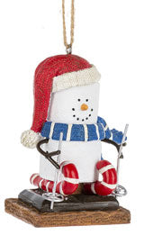 Sledding or Skiing S'mores Original Ornaments