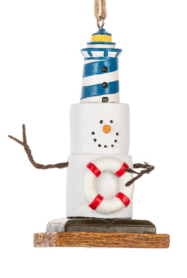S'mores Blue Lighthouse Ornament