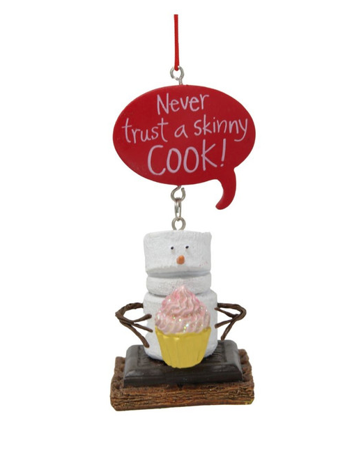 RETIRED S'mores Never Trust Skinny Cook Toasted Ornament