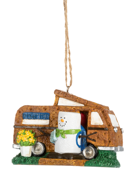 S'mores Camper Van Ornament 2024