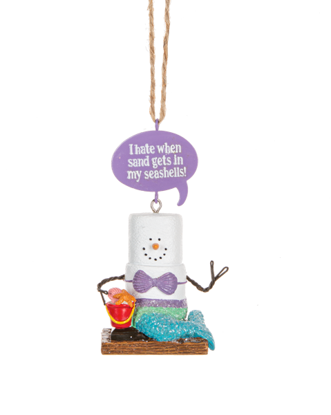 S'mores Seashell Ornament 2023