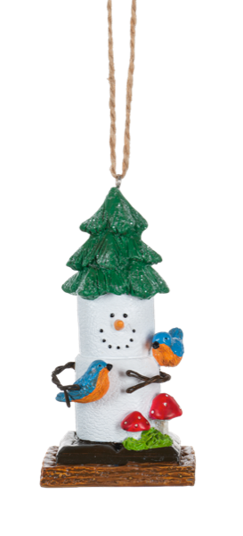 S'mores Nature Ornament with Birds