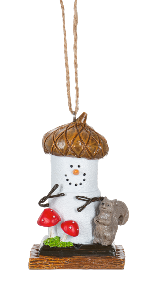 S'mores Nature Ornament with Squirrel