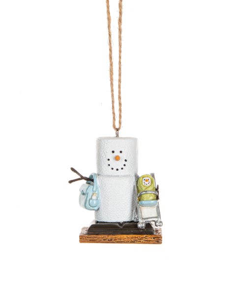 S'mores Baby in Blue Ornament