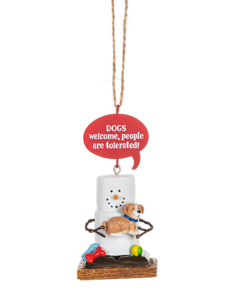 Dogs Welcome S'mores Ornament