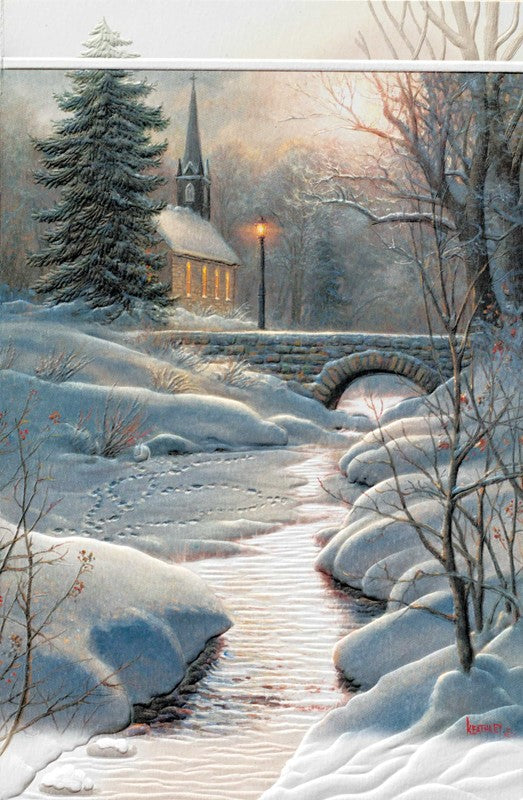 Church in the Snow Greeting Cards