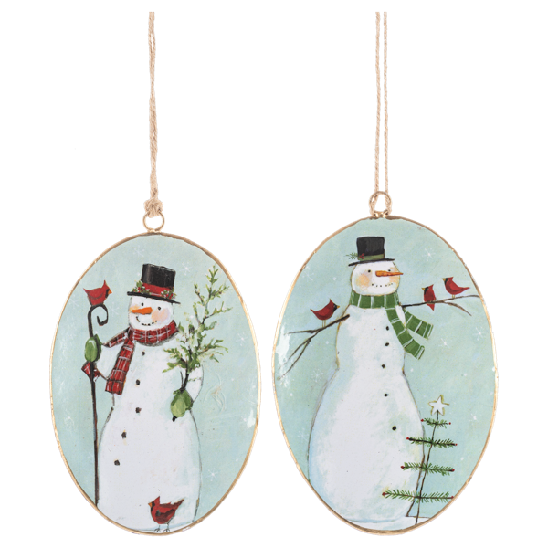 Snowman Oval Ornament