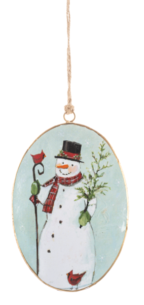 Snowman Oval Ornament