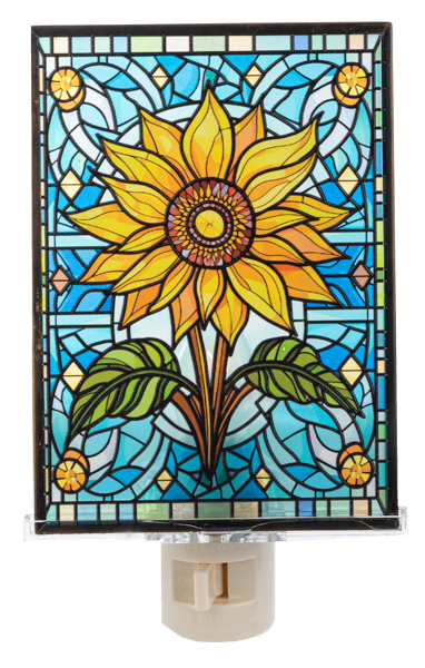 Stained Glass Sunflower Night Light