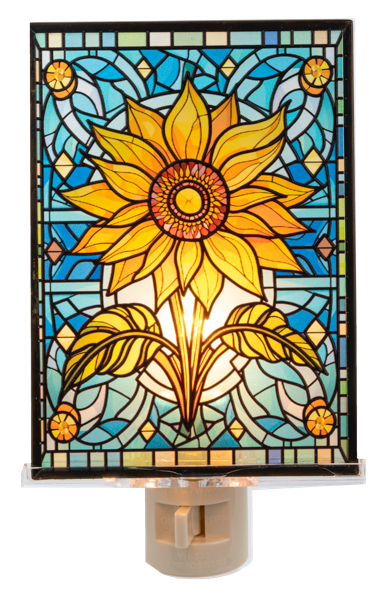 Stained Glass Sunflower Night Light