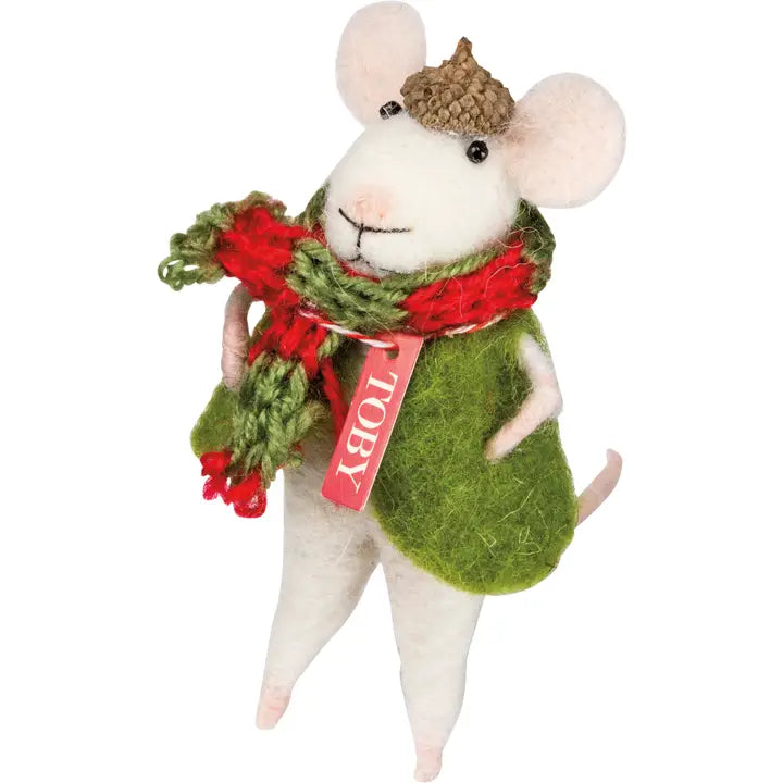 Toby Felt Holiday Mouse Critter