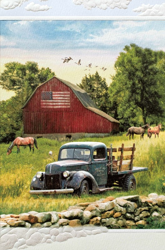 All American Pickup Truck Birthday Card