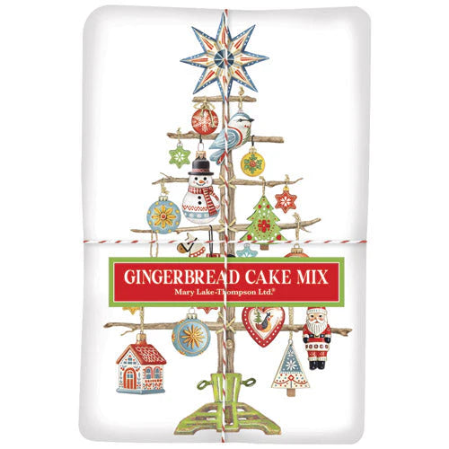 Vintage Christmas Tree Gingerbread Cake Mix Towel Combo