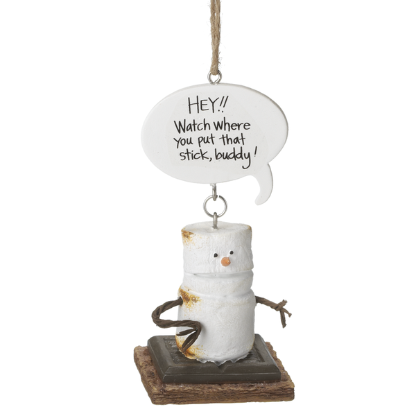 Watch Where You Put That Stick Toasted S'more Ornament