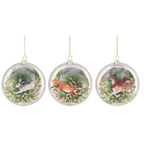 Woodland Animal Disc Ornament