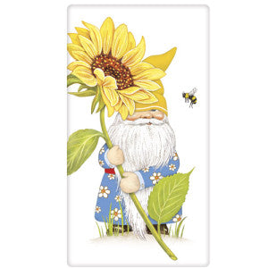Sunflower Gnome Dish Towel