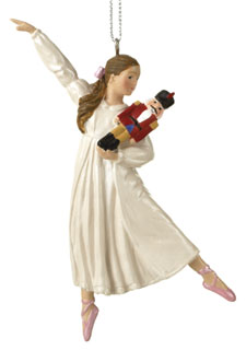 Clara Holding Nutcracker Ornament