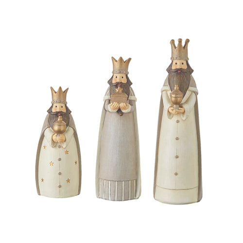 Three Wiseman Figurines