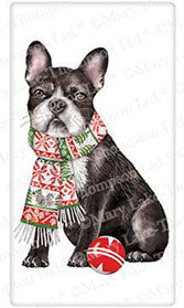 Boston Terrier Dish Towel