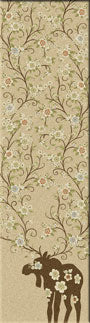 Rugs By American Dakota Moose Blossom Natural Runner