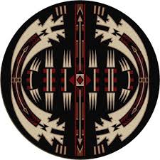 Rugs By American Dakota Native Voices Horse Thieves Black