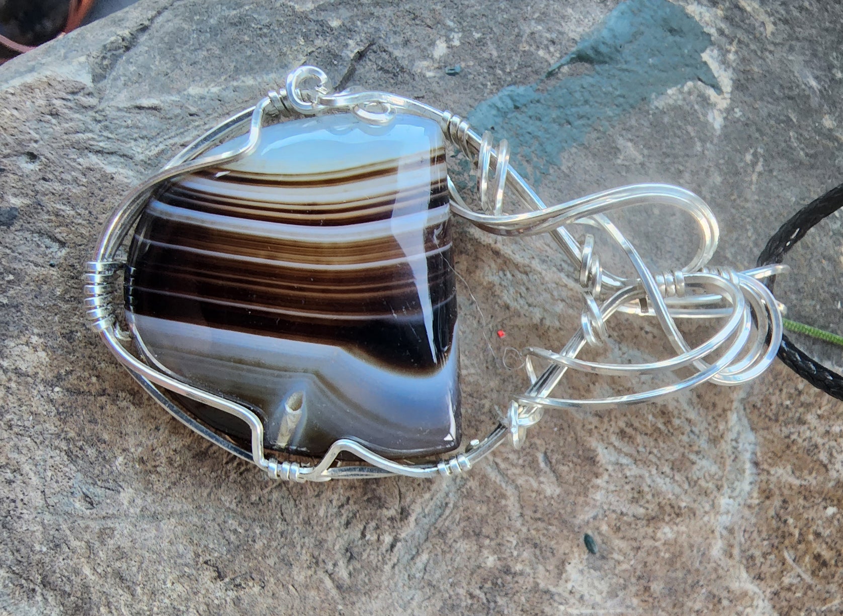 Botswana Agate Necklace Pendant