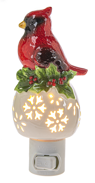 ceramic cardinal night light
