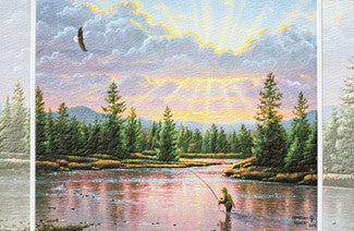 Fly Fisherman Birthday Card – Flying Cloud Gifts