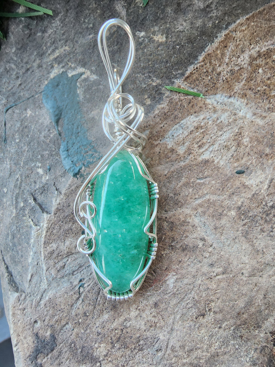 Green Aventurine Necklace Pendant