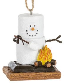 Roasting a Marshmallow S'mores Original Ornament
