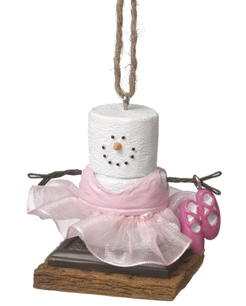 ballerina smore ornament with dress