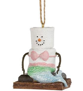 mermaid with seashell bikini smore ornament 