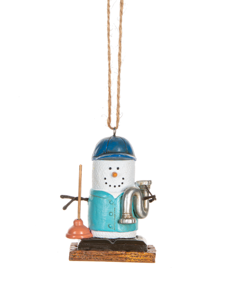 S'mores Plumber Ornament