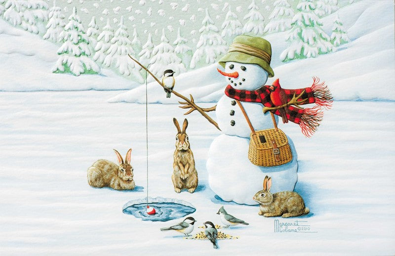 Snowman Ice Fishing