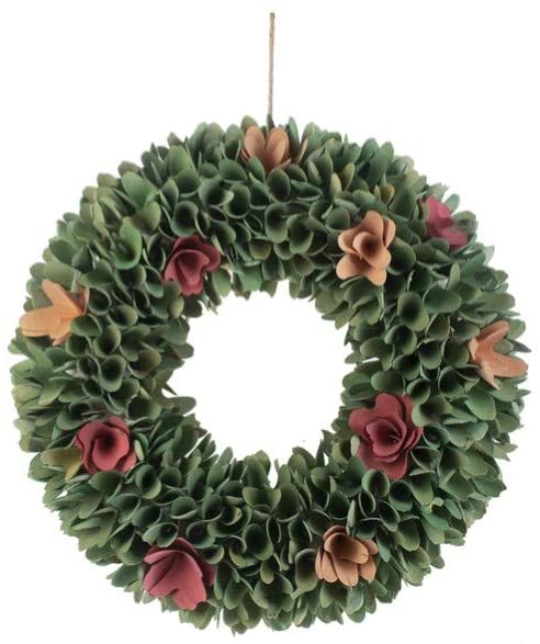 Floral Wreath with Wood Curls