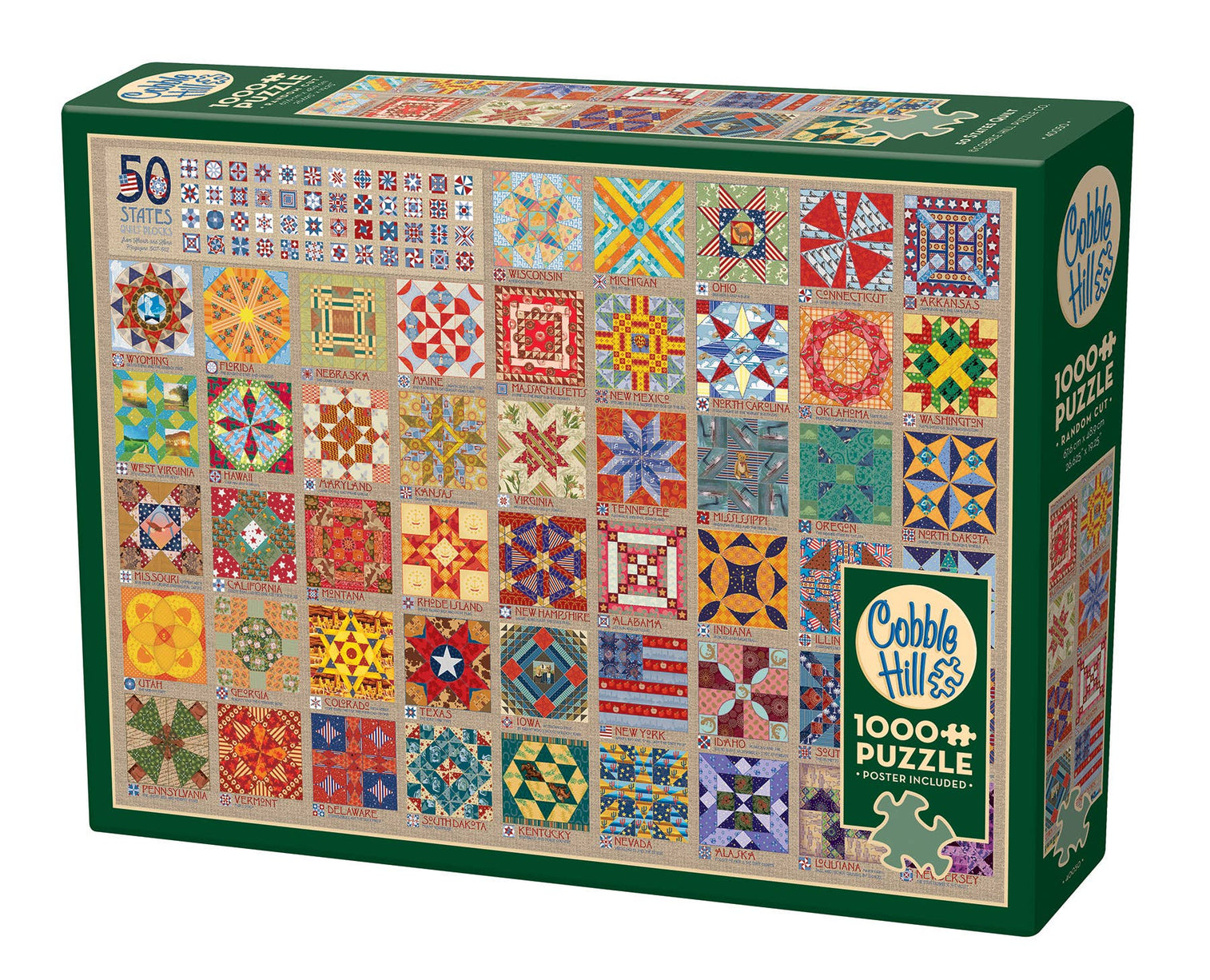 50 States Quilt Blocks Puzzle