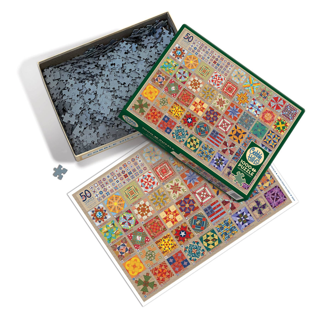 50 States Quilt Blocks Puzzle