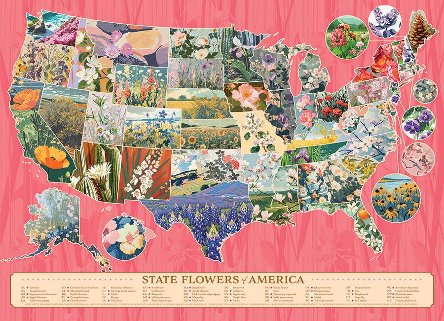State Flowers of America Puzzle