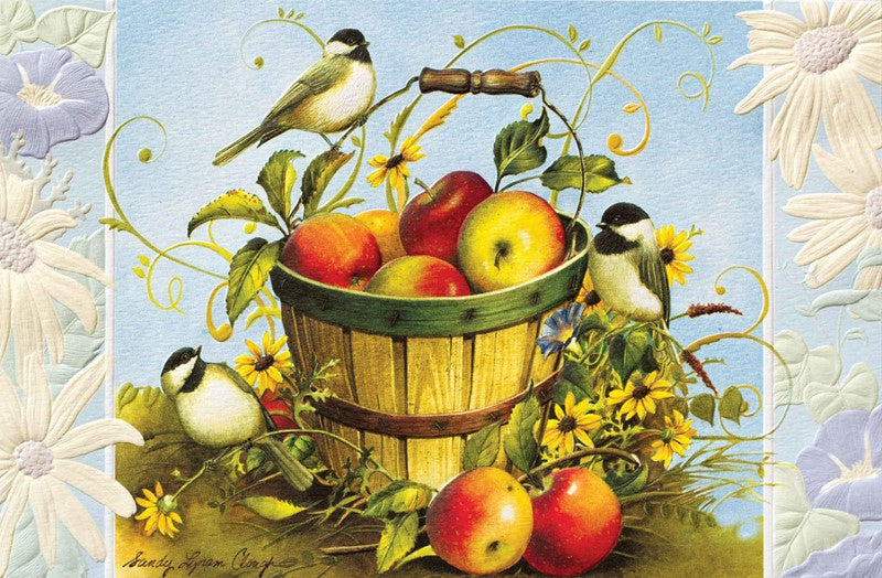 Bird Apple Basket Thank You Card – Flying Cloud Gifts