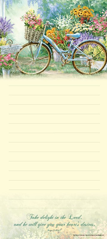 Bike Flower Notepad
