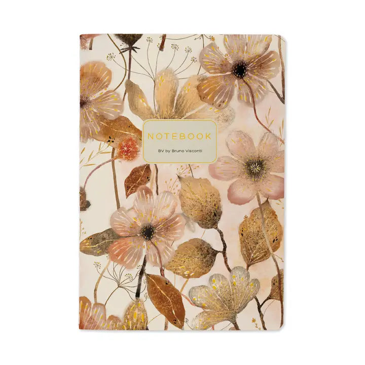 Golden Blush Floral Notebook