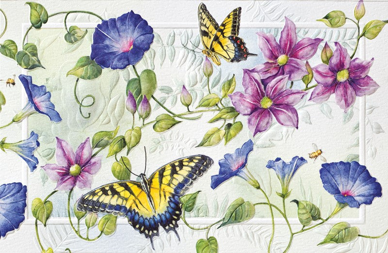 Butterfly in Flowers Sympathy Card