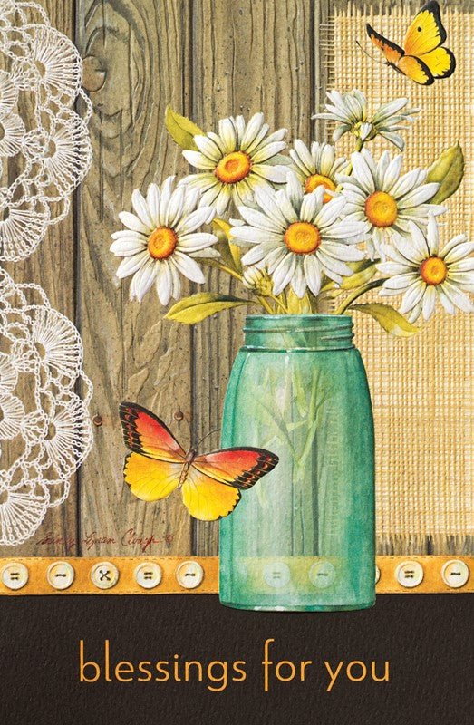 Butterfly and Flowers Birthday Card