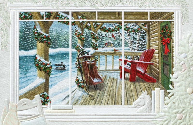 Cabin Porch Greeting Cards