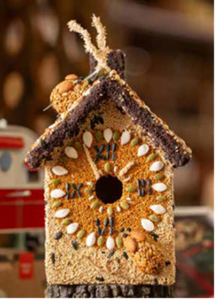 Clock Edible Bird Seed House