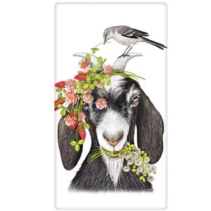 Clover Goat Dish Towel